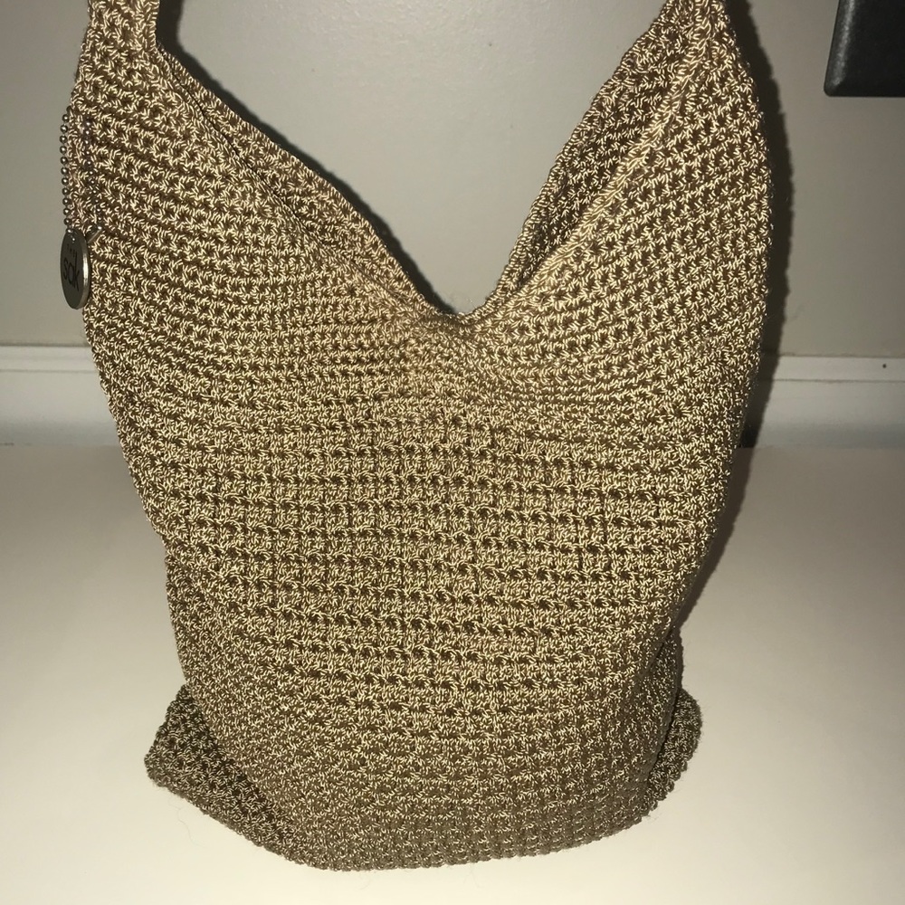 Elegant Gold Woven Bag